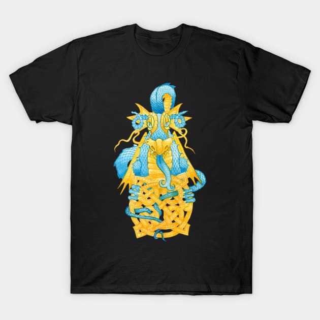 Blue Dragon T-Shirt by MichaelaGrove